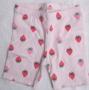 Strawberry Print Pink Shorts
